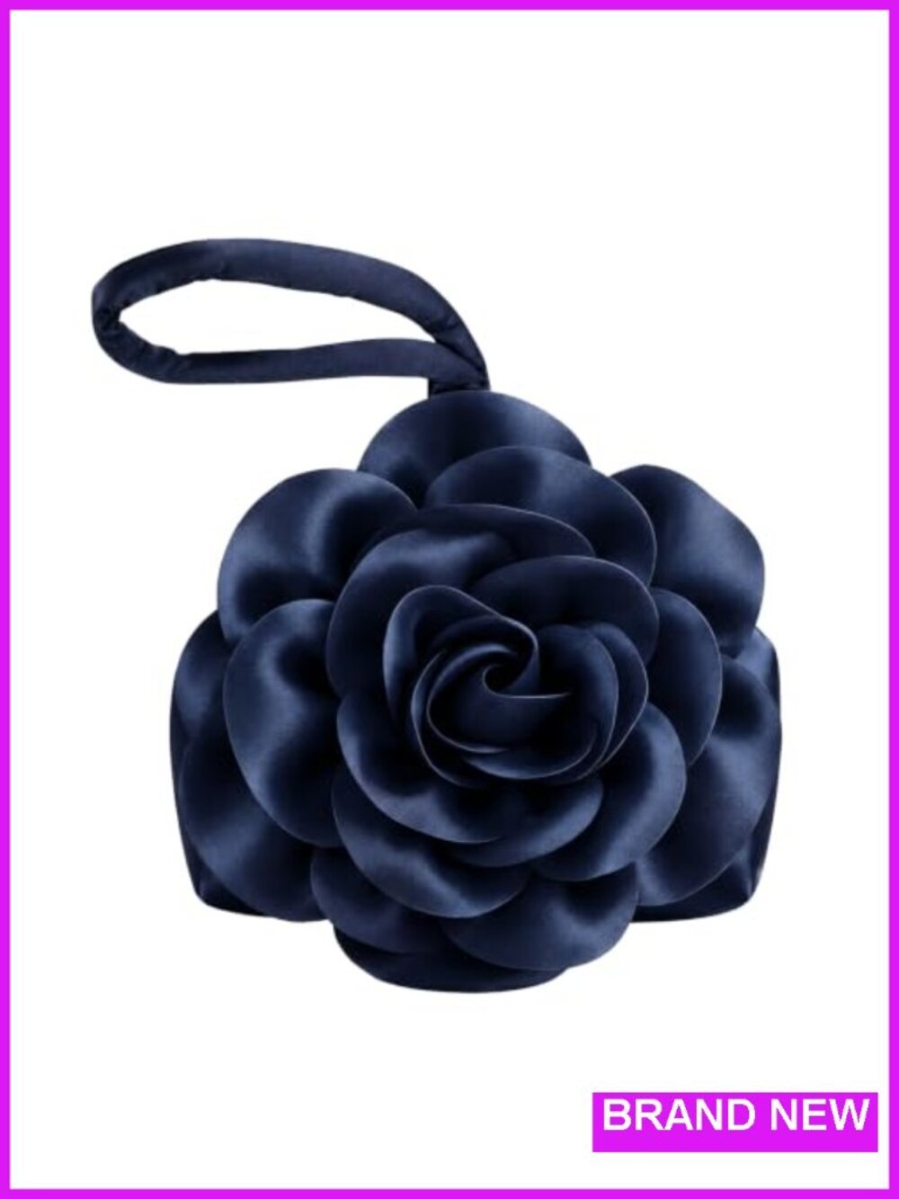 Women's Floral Satin Evening Bag Triangle Clutch Wristlet for Wedding Prom